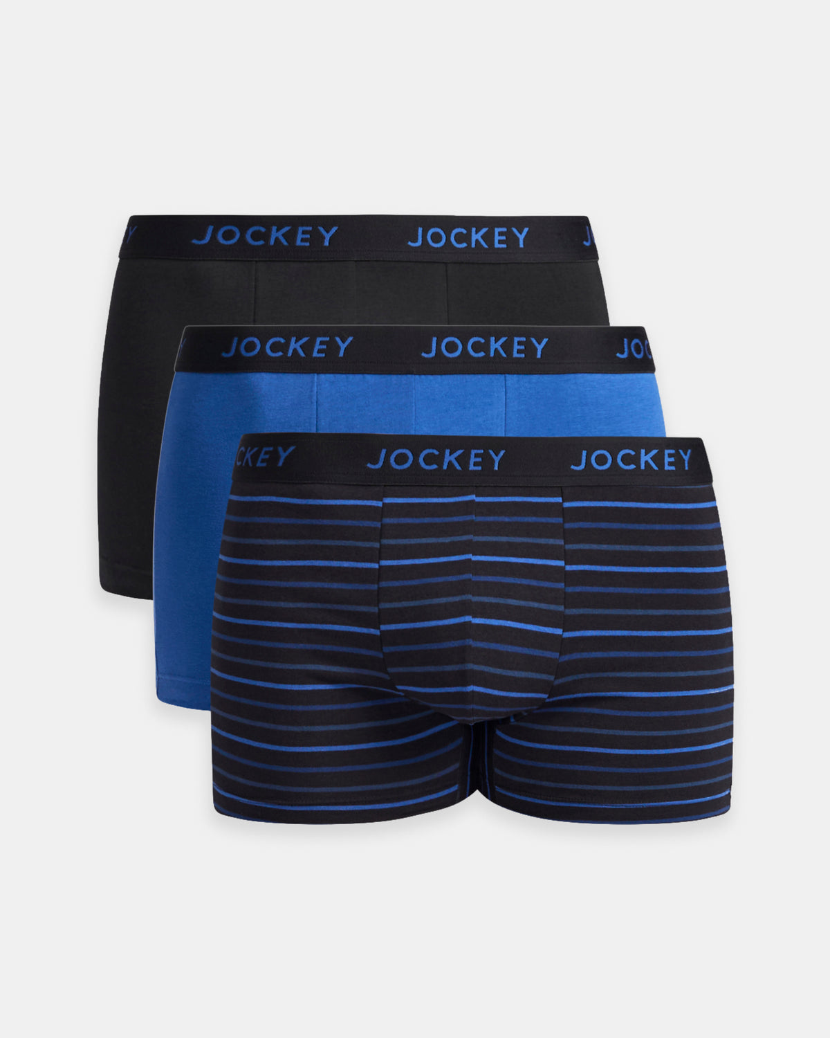 Jockey Men's Comfort Classics Stripe Trunk 3 Pack